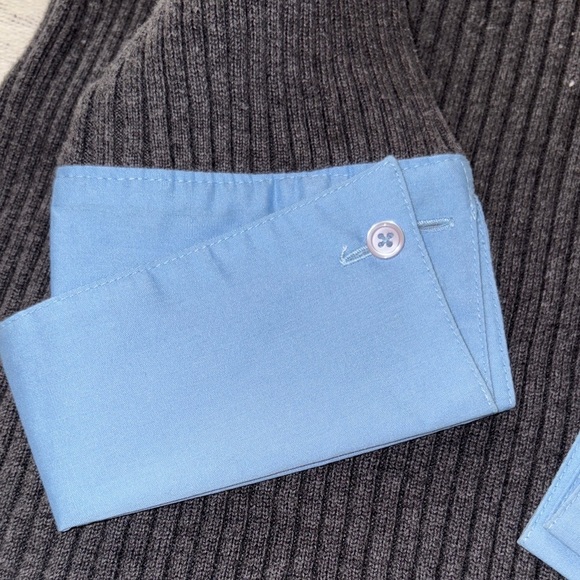 Gently Loved Women's Black Maternity Sweater with Blue Accents by In Due Time - Picture 2 of 6